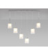 Baldwin Linear Pendant 2m 6 x G9 Polished Chrome/Frosted/Clear Type H Shade-3