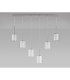 Baldwin Linear Pendant 2m 6 x G9 Polished Chrome/Frosted/Clear Type H Shade-11