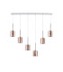 Baldwin Linear Pendant 2m 6 x G9 Polished Chrome/Copper/Clear Type H Shade-4