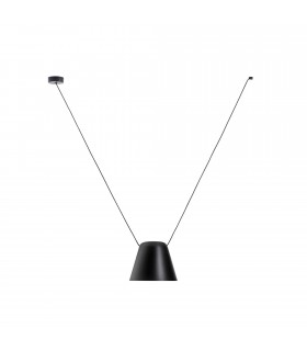 Decorative Hanging Ceiling Pendant Matt Black 1x E27 / 175cm x 200cm - 1
