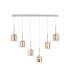 Baldwin Linear Pendant 2m 6 x G9 Polished Chrome/Gold/Clear Type H Shade-1