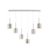 Baldwin Linear Pendant 2m 6 x G9 Polished Chrome/Gold/Clear Type H Shade-4
