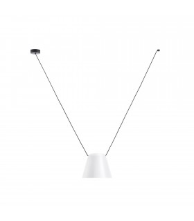 Decorative Hanging Ceiling Pendant Matt White Matt Black 1x E27 / 175cm x 200cm - 1