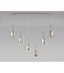 Baldwin Linear Pendant 2m 6 x G9 Polished Chrome/Chrome/Clear Type H Shade-3