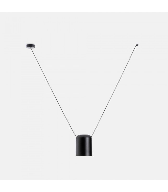 Decorative Hanging Ceiling Pendant Matt Black 1x E27 / 75cm x 100cm - 1