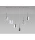 Baldwin Linear Pendant 2m 6 x G9 Polished Chrome/Chrome/Clear Type H Shade-11