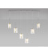 Baldwin Linear Pendant 2m 6 x G9 Polished Chrome/Cognac/Clear Type H Shade-3