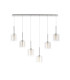 Baldwin Linear Pendant 2m 6 x G9 Polished Chrome/Cognac/Clear Type H Shade-4
