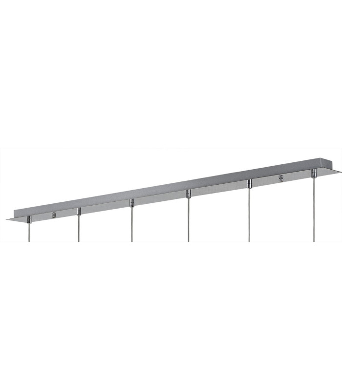 Baldwin Linear Pendant 2m 6 x G9 Polished Chrome/Cognac/Clear Type H Shade-6