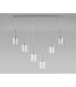 Baldwin Linear Pendant 2m 6 x G9 Polished Chrome/Cognac/Clear Type H Shade-11