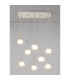 Baldwin Linear Pendant 2m 6 x G9 French Gold/Frosted/Clear Type M Shade-3