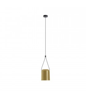 Decorative Hanging Ceiling Pendant Matt Black Painted Gold 1x E27 / 250cm - 1