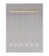 Baldwin Linear Pendant 2m Curved Cone Glass (U) 6 Light G9 French Gold/Iridescent/Opal/Matt Gold-11