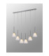Baldwin Linear Pendant 2m Curved Cone Glass (U) 6 Light G9 Polished Chrome/Iridescent/Opal-3