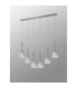 Baldwin Linear Pendant 2m Curved Cone Glass (U) 6 Light G9 Polished Chrome/Iridescent/Opal-14