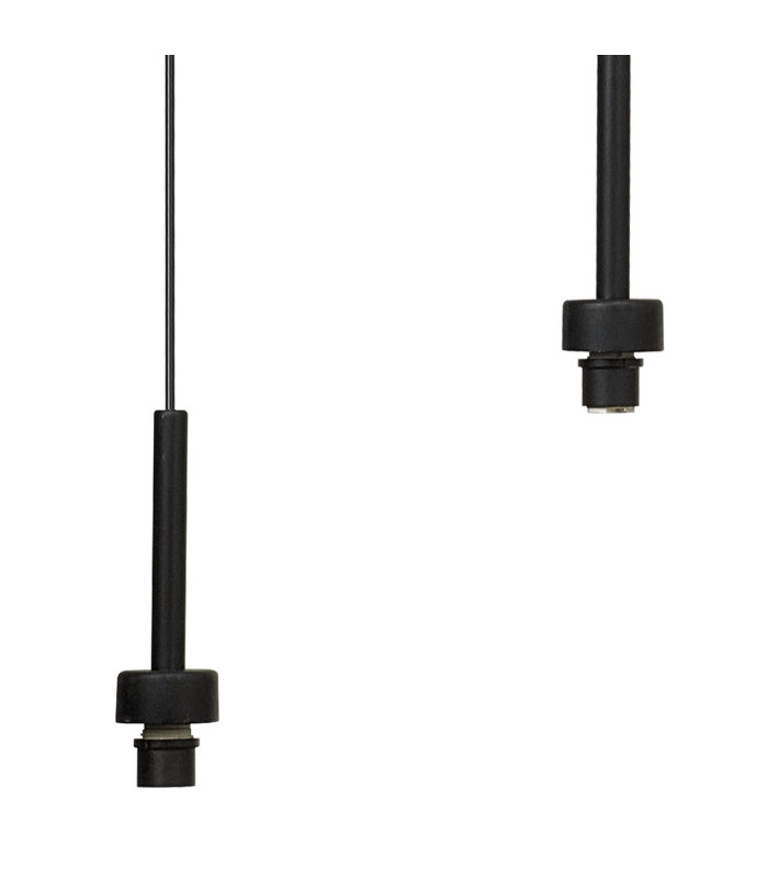Baldwin Linear Pendant 2m Curved Cone Glass (U) 6 Light G9 Satin Black/Iridescent/Opal-6