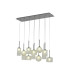 Baldwin Linear Pendant 2m 12 x G9 Polished Chrome/Frosted/Frosted Type A