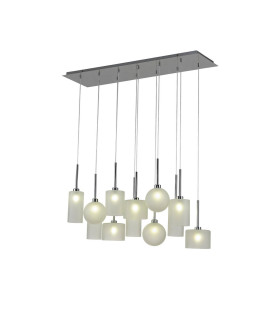 Baldwin Linear Pendant 2m 12 x G9 Polished Chrome/Frosted/Frosted Type A
