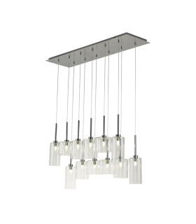 Baldwin Linear Pendant 2m 12 x G9 Polished Chrome/Clear Type A