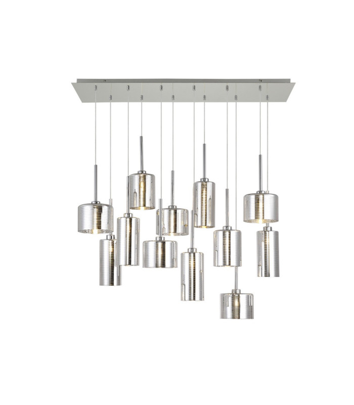 Baldwin Linear Pendant 2m 12 x G9 Polished Chrome/Chrome Type A