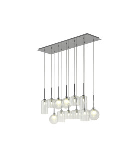 Baldwin Linear Pendant 2m 12 x G9 Polished Chrome/Clear/Frosted Type A