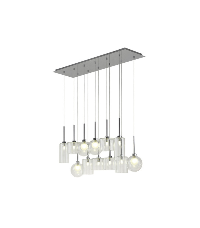 Baldwin Linear Pendant 2m 12 x G9 Polished Chrome/Clear/Frosted Type A