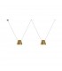 Decorative Hanging Ceiling Pendant Matt Black Painted Gold 2x E27 / 75cm x 200cm - 1