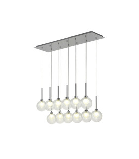Baldwin Linear Pendant 2m 12 x G9 Polished Chrome/Clear/Frosted Type G Shade-1