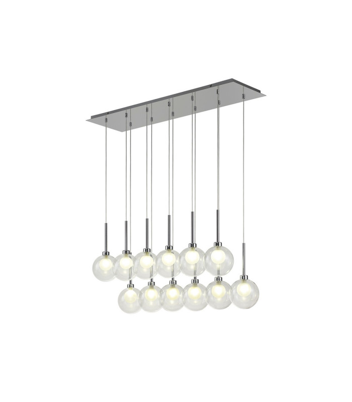 Baldwin Linear Pendant 2m 12 x G9 Polished Chrome/Clear/Frosted Type G Shade-1
