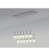 Baldwin Linear Pendant 2m 12 x G9 Polished Chrome/Clear/Frosted Type G Shade-3