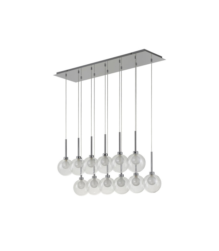 Baldwin Linear Pendant 2m 12 x G9 Polished Chrome/Clear/Frosted Type G Shade-4