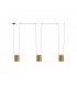 Decorative Hanging Ceiling Pendant Matt Black Painted Gold 3x E27 / 175cm x 600cm - 1