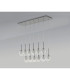 Baldwin Linear Pendant 2m 12 x G9 Polished Chrome/Clear/Frosted Type G Shade-11