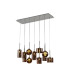 Baldwin Linear Pendant 2m 12 x G9 Polished Chrome/Copper/Frosted Type A