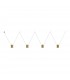 Decorative Hanging Ceiling Pendant Matt Black Painted Gold 4x E27 / 175cm x 800cm - 1