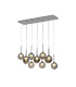 Baldwin Linear Pendant 2m 12 x G9 Polished Chrome/Smoked/Frosted Type G Shade-1