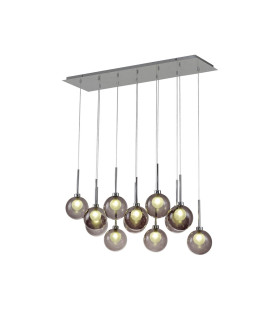 Baldwin Linear Pendant 2m 12 x G9 Polished Chrome/Smoked/Frosted Type G Shade-1