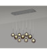 Baldwin Linear Pendant 2m 12 x G9 Polished Chrome/Smoked/Frosted Type G Shade-3