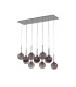 Baldwin Linear Pendant 2m 12 x G9 Polished Chrome/Smoked/Frosted Type G Shade-4