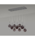 Baldwin Linear Pendant 2m 12 x G9 Polished Chrome/Smoked/Frosted Type G Shade-11