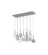 Baldwin Linear Pendant 2m 12 x G9 Polished Chrome/Iridescent/Frosted Type A