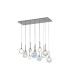 Baldwin Linear Pendant 2m 12 x G9 Polished Chrome/Iridescent/Frosted Type G Shade-1