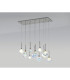 Baldwin Linear Pendant 2m 12 x G9 Polished Chrome/Iridescent/Frosted Type G Shade-3
