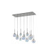 Baldwin Linear Pendant 2m 12 x G9 Polished Chrome/Iridescent/Frosted Type G Shade-4