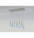 Baldwin Linear Pendant 2m 12 x G9 Polished Chrome/Iridescent/Frosted Type G Shade-14