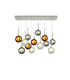 Baldwin Linear Pendant 2m 12 x G9 Polished Chrome/Chrome/Frosted/Copper/Cognac Type G Shade-1