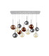 Baldwin Linear Pendant 2m 12 x G9 Polished Chrome/Chrome/Frosted/Copper/Cognac Type G Shade-4