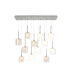Baldwin Linear Pendant 2m 12 x G9 Polished Chrome/Frosted/Clear/Cognac Type H Shade-1