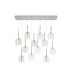 Baldwin Linear Pendant 2m 12 x G9 Polished Chrome/Frosted/Clear/Cognac Type H Shade-4