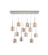 Baldwin Linear Pendant 2m 12 x G9 Polished Chrome/Copper/Clear Type H Shade-1